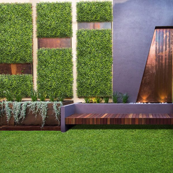 Faux Boxwood Mat Panel FR + UV Rated