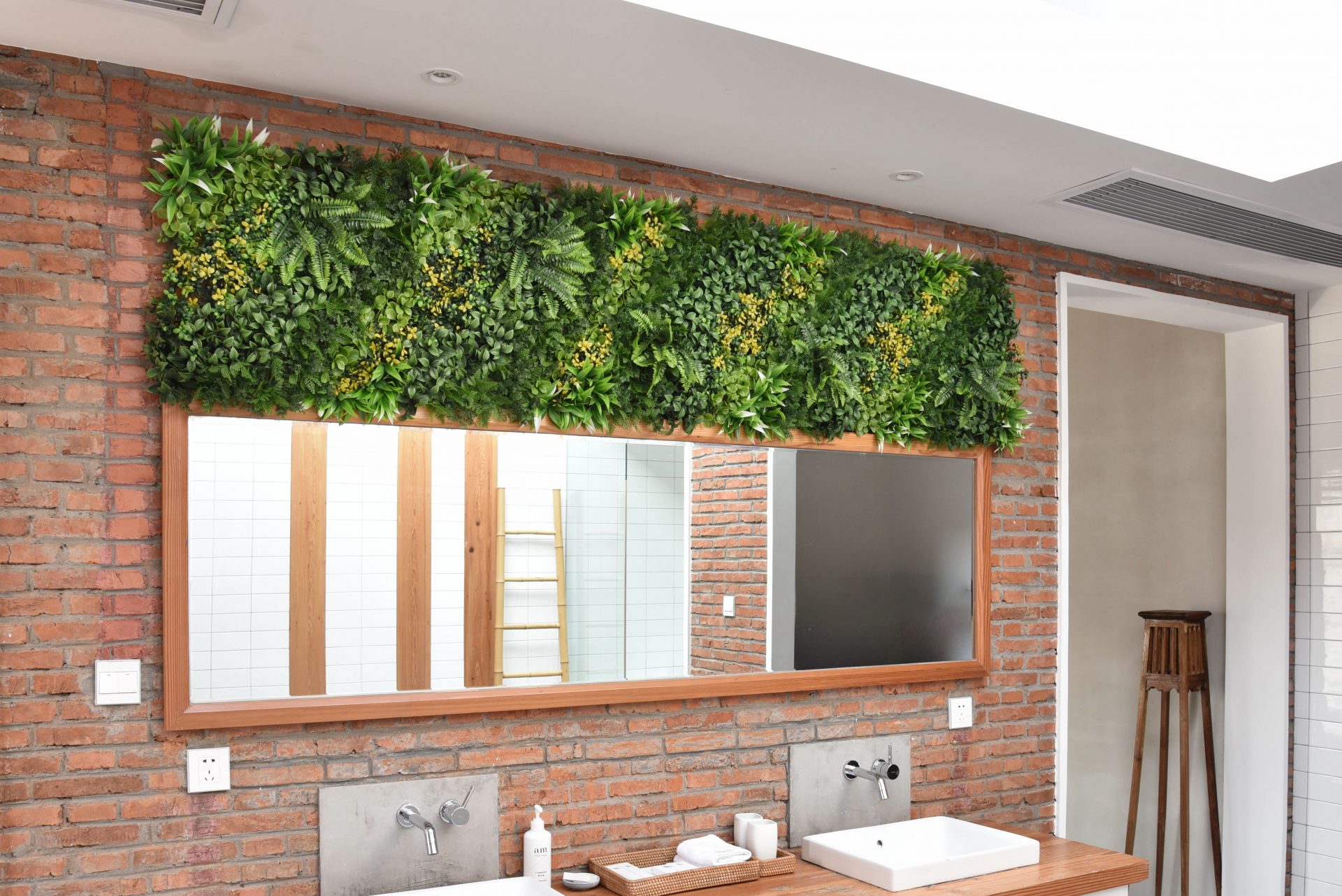 Restroom Design With Artificial Plants EdenVert