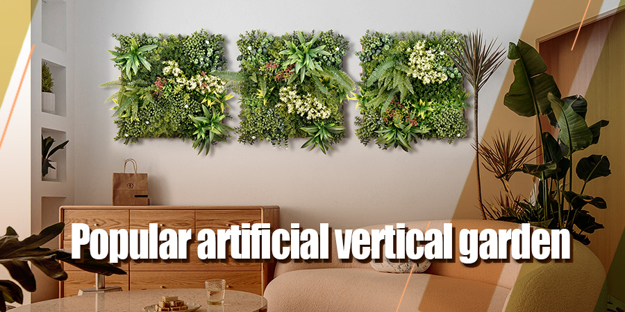 Popular artificial vertical garden