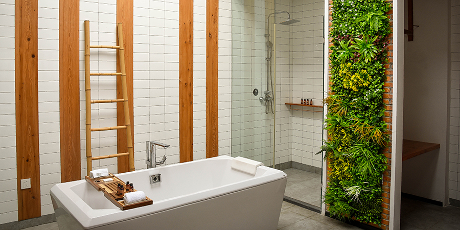 EdenVert, Artificial Plant Wall in Bathroom