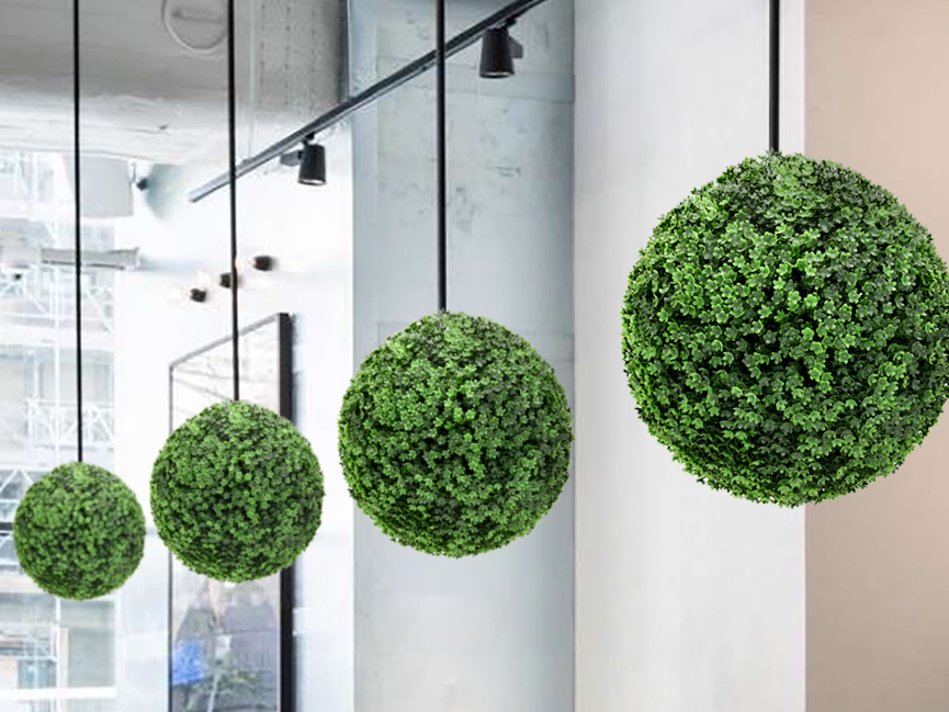 hanging artificial topiary balls decoration