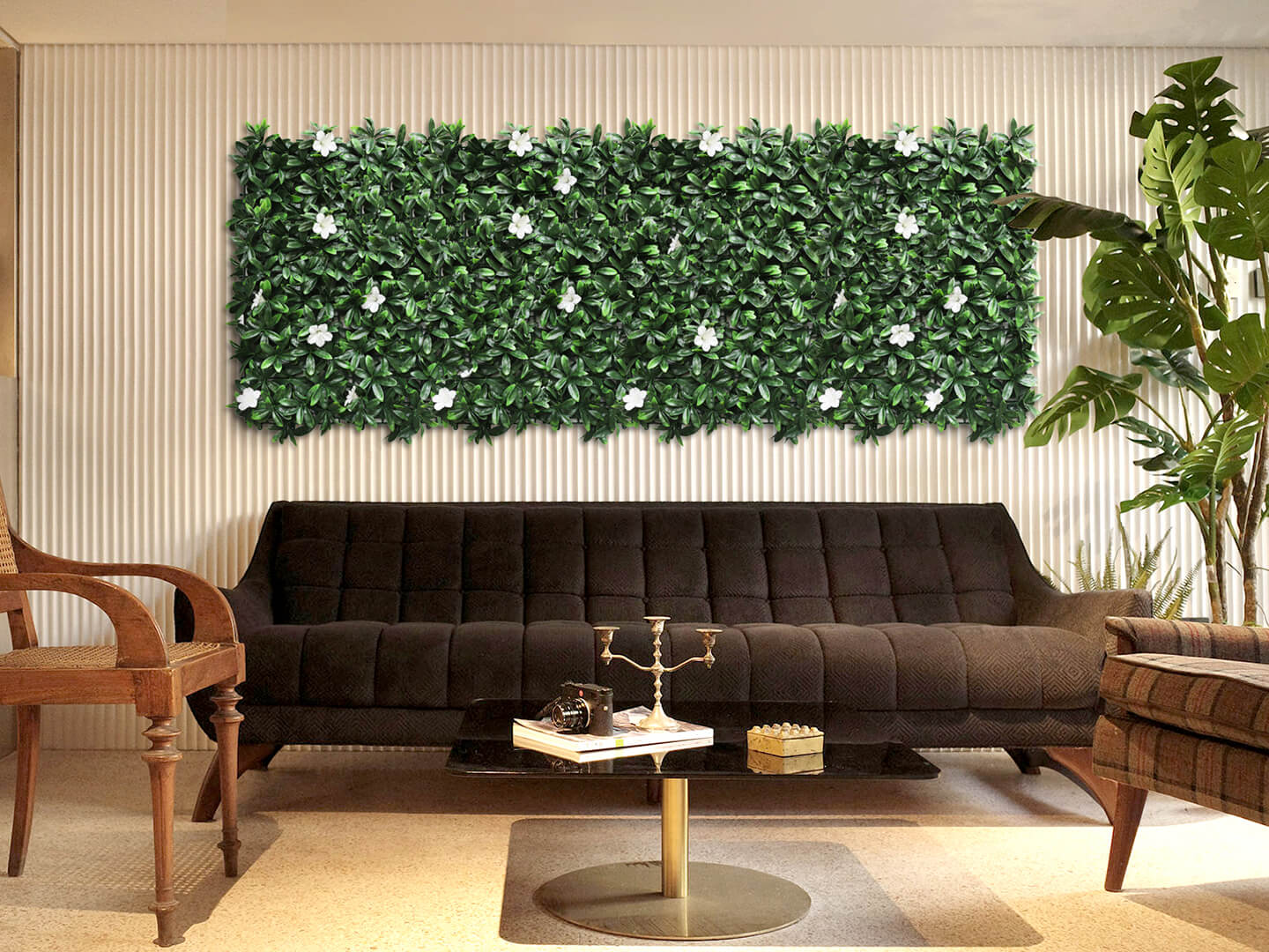 Home decoration with artificial plants