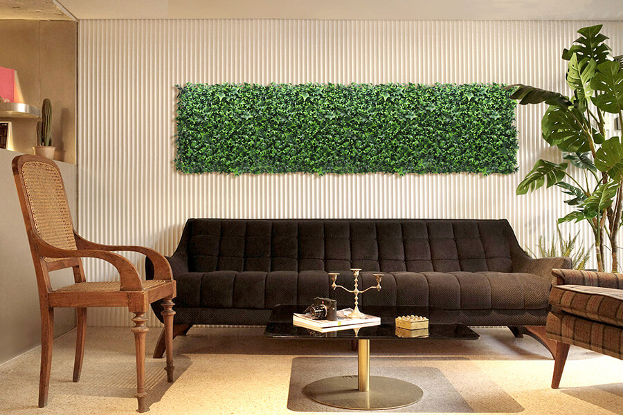 Artificial ivy green wall