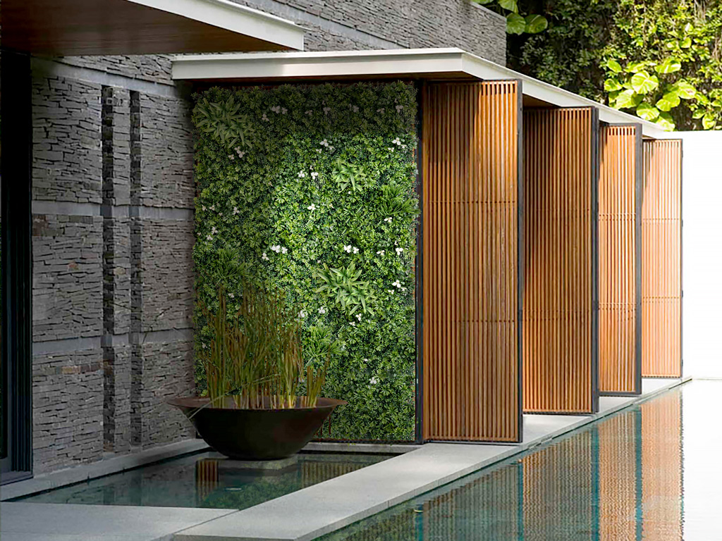 stunning artificial living wall