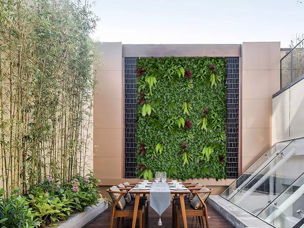 stunning outdoor artificial plant wall