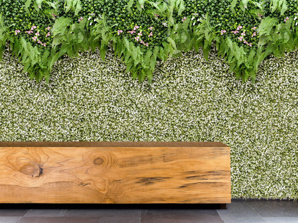 vertical garden wall for the backdrop