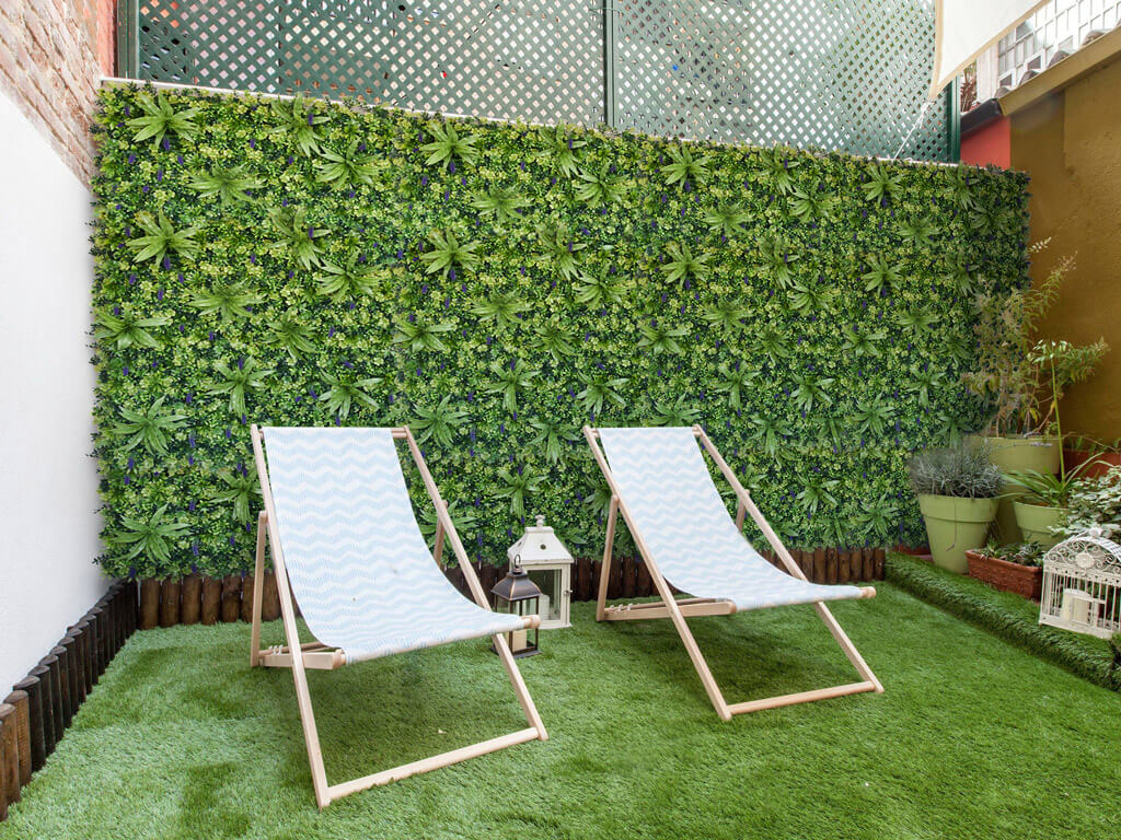 outdoor faux living wall