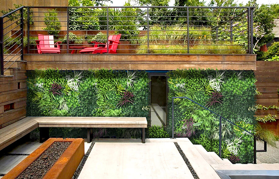 Artificial living wall for garden