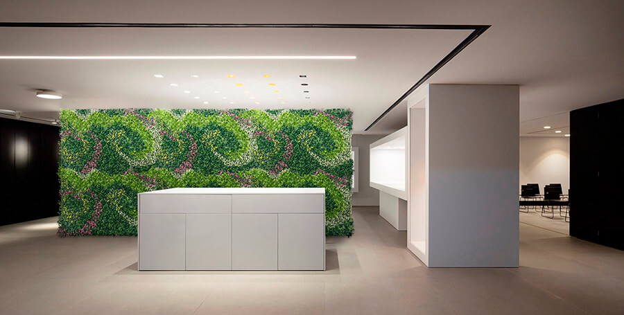 artificial green wall for office
