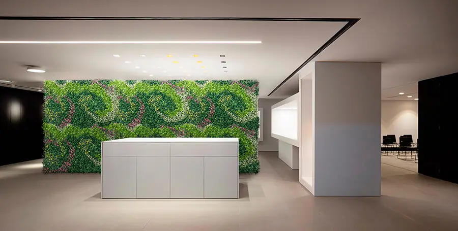 How to make an artificial living wall 4 EdenVert artificial green wall for office