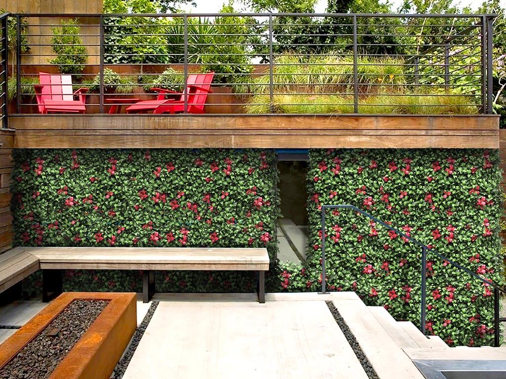 Enhance outdoor space with faux living wall