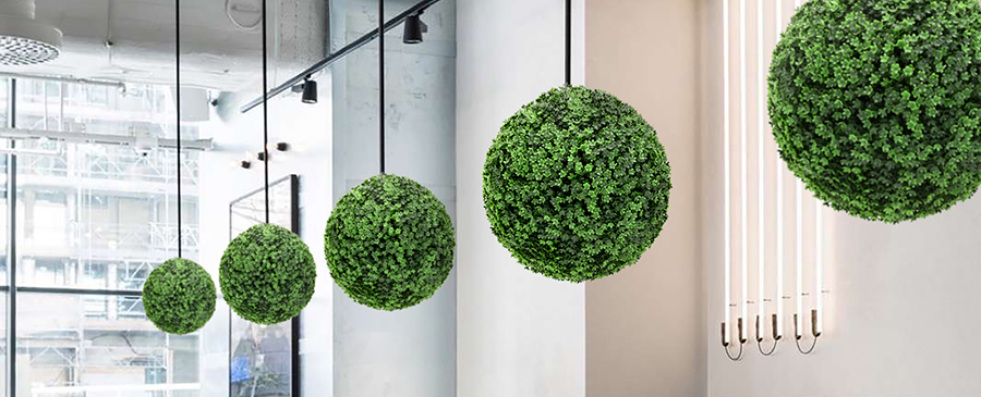 hanging fake plant balls