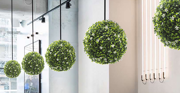 Artificial Topiary Balls Projects for Commercial Areas