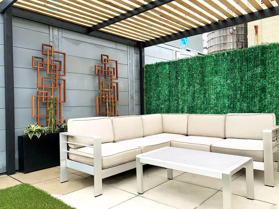 Gain Privacy in a Stylish Way with Artificial Fence 3 EdenVert Artificial leaf fence