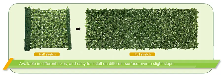 Gain Privacy in a Stylish Way with Artificial Fence 6 EdenVert artificial hedge roll