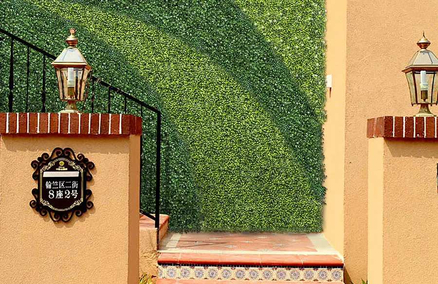 Vital Guidelines for Protecting Artificial Outdoor Plants 6 artificial hedge wall