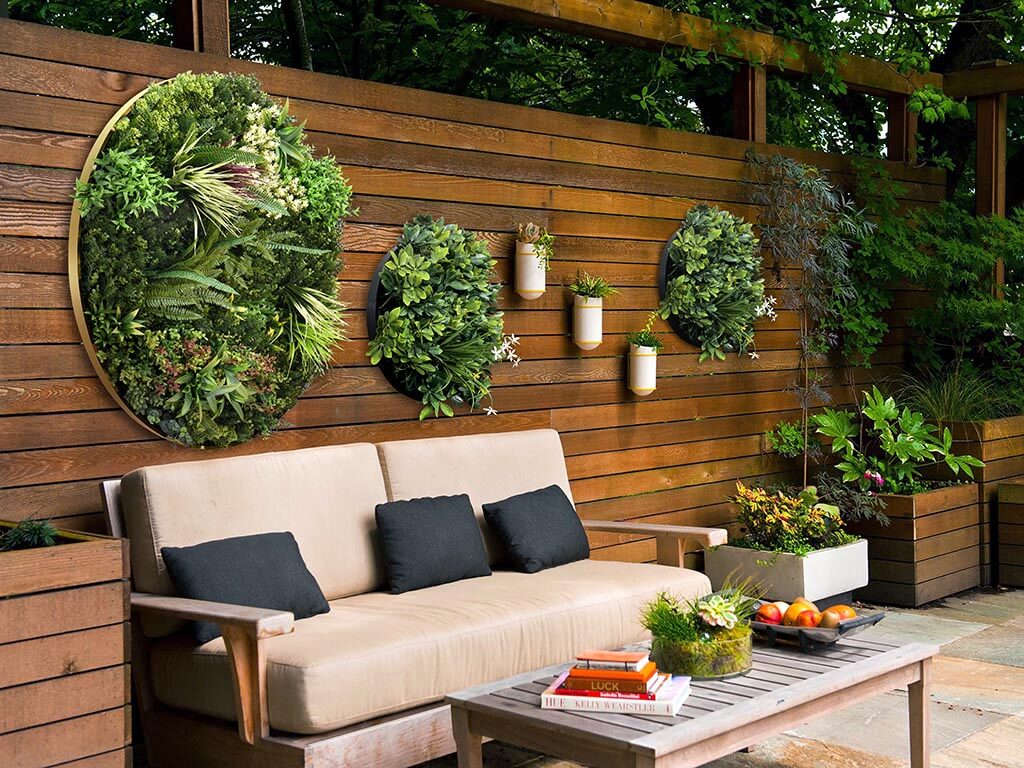 artificial green wall discs