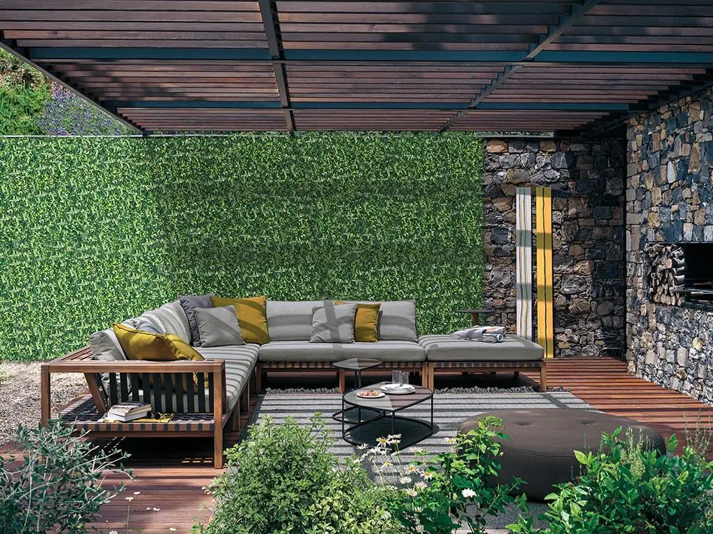 TRANSFORM DULL SPACES WITH FAKE GARDEN WALL 1 fake garden wall
