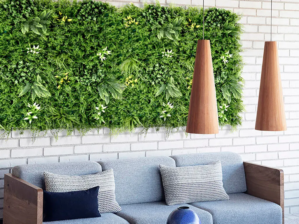 FAKE GREENERY WALL REDEFINES INTERIOR AESTHETICS 1 FAKE GREENERY WALL