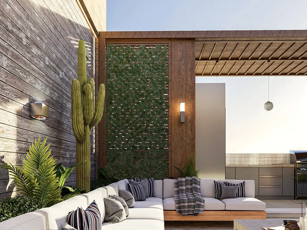 artificial fence leaves