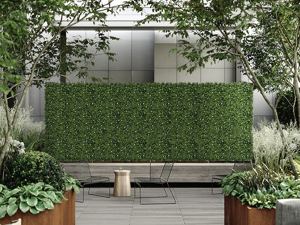 faux hedge wall
