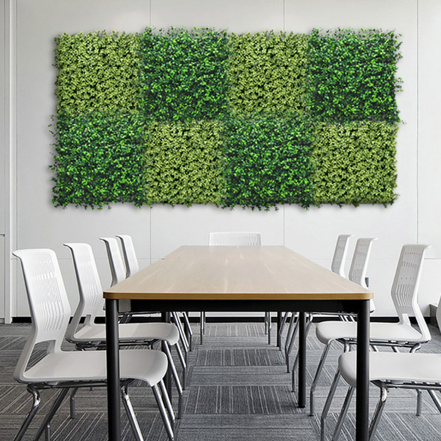 24. faux plant wall decor for office