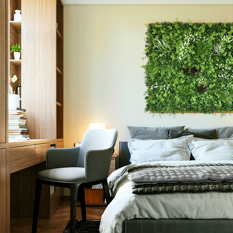 8. artificial plant wall decor