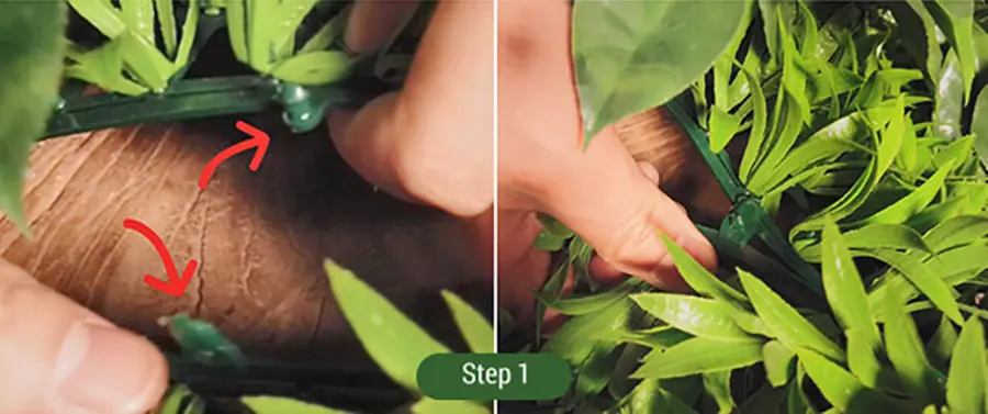 connect the hedge panels