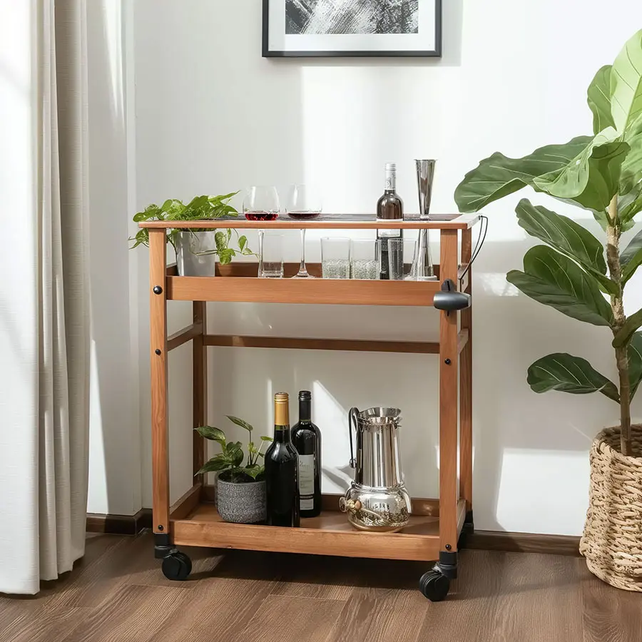 20 Easy Tips for Decorating with Artificial Plants 10 Bar Cart with Artificial Plants