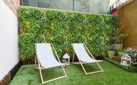 Backyard Artificial Living Wall Design