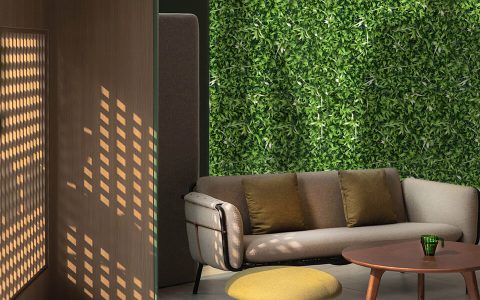 Fitness Center Green Wall in Los Angeles USA