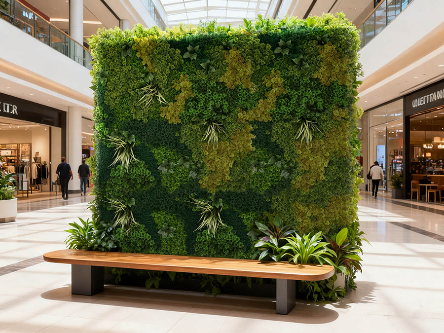 Luxury artificial greenery wall