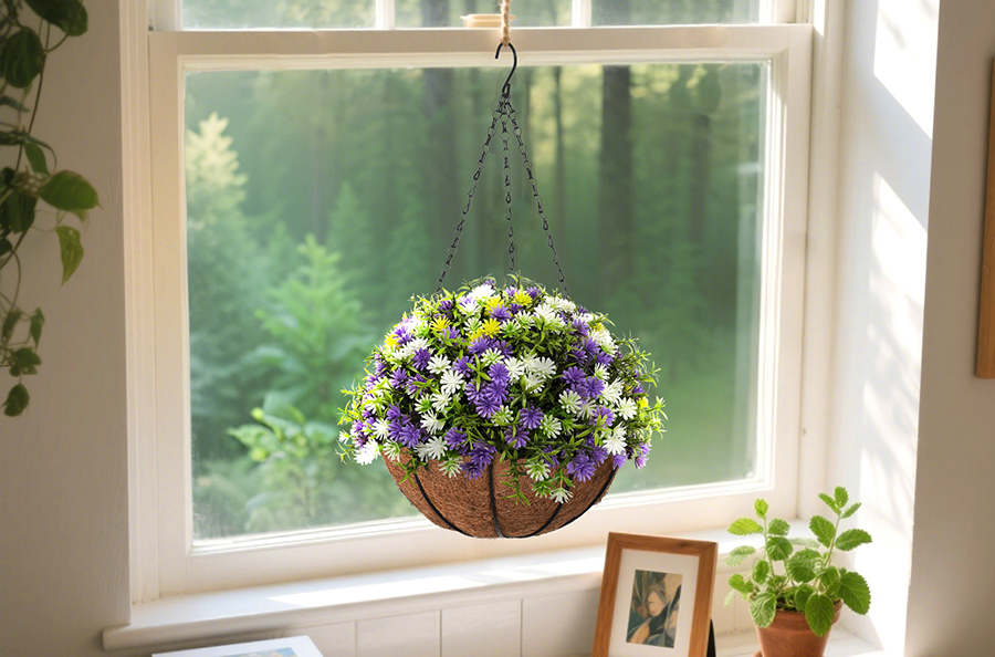 artificial flowers basket