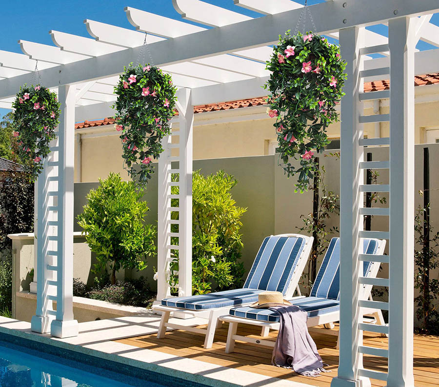 hanging artificial flowers