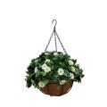 Artificial Hanging Basket with Bougainvillea and Daisy Blooms
