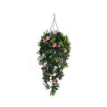 Artificial Hanging Basket with Pink Azalea