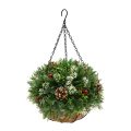 Hanging Artificial Pine Cone Basket