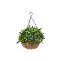 Artificial Hanging Lavender Basket with Natural Purple Tones
