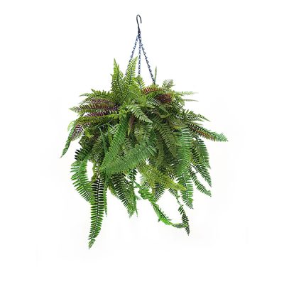 Fake Ferns Hanging Basket for Outdoor Decor