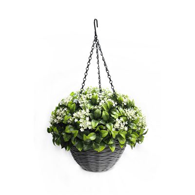 Artificial Hanging Plants Basket Decor for Porch Balcony Garden Home