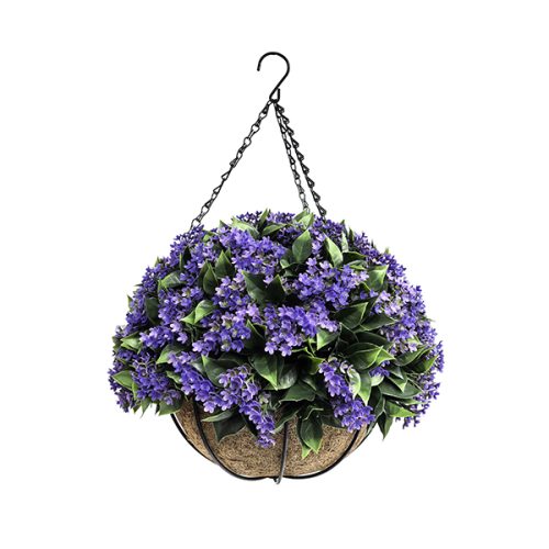  Artificial Hanging Flower Basket for Outdoors UV Resistant