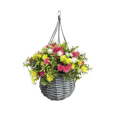 Hanging Artificial Flower Baskets for Outdoor Decoration