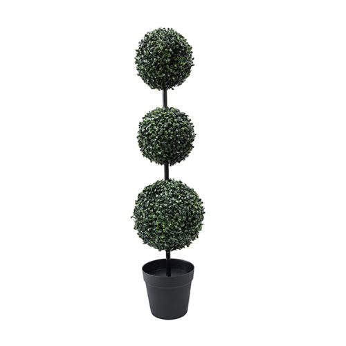 Uncategorized Artificial Triple Ball Boxwood Topiary Tree