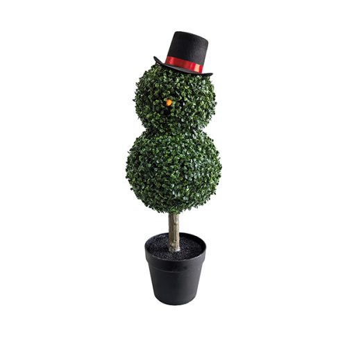 Uncategorized Artificial Snowman-Shaped Topiary Tree