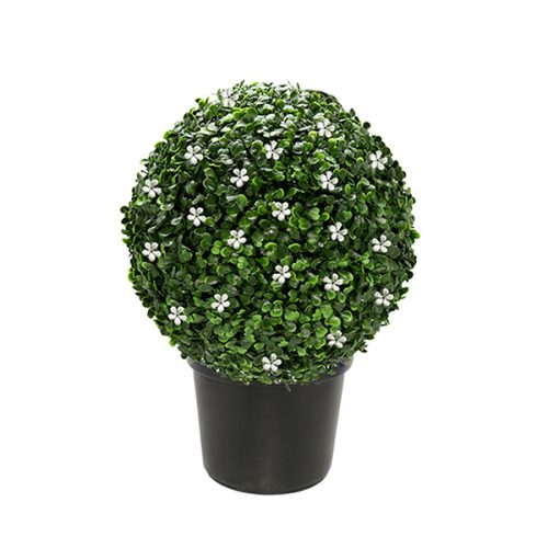 Uncategorized Artificial Boxwood & Jasmine Topiary Tree