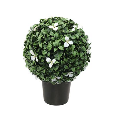 Artificial White Gardenia Topiary Tree