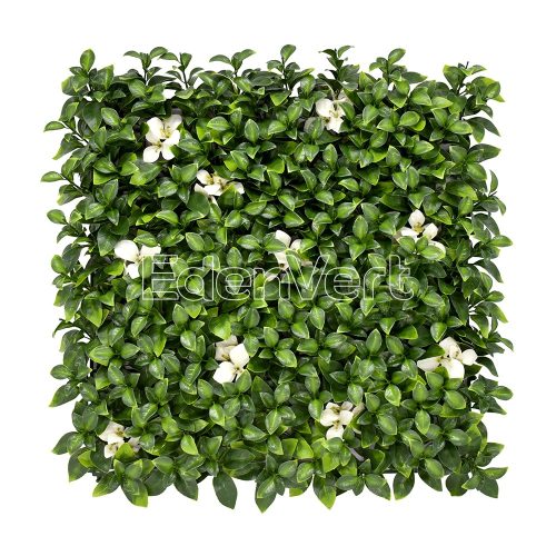 Artificial Hedge White Flower Artificial Gardenia Wall Covering