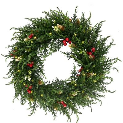 Pine Grass Artificial Christmas Wreath