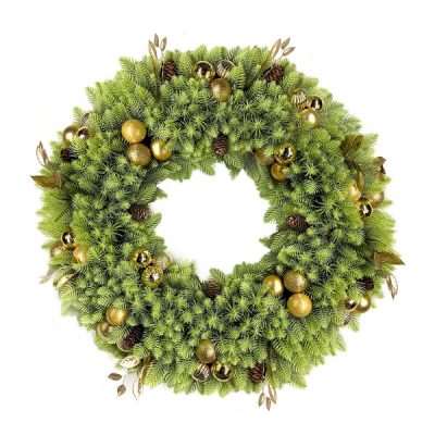 Artificial Christmas Wreath with Golden Ball