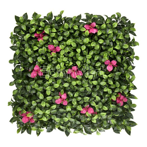 Bright Red Floral Artificial Gardenia Wall Panel
